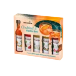 Monin Cocktail and Spritz syrup gift set box with five miniature syrup bottles including Orange Spritz, Strawberry, Elderflower, Passion Fruit and Pink Grapefruit