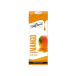 DaVinci Gourmet Mango Fruit Purée carton with real mango on white background